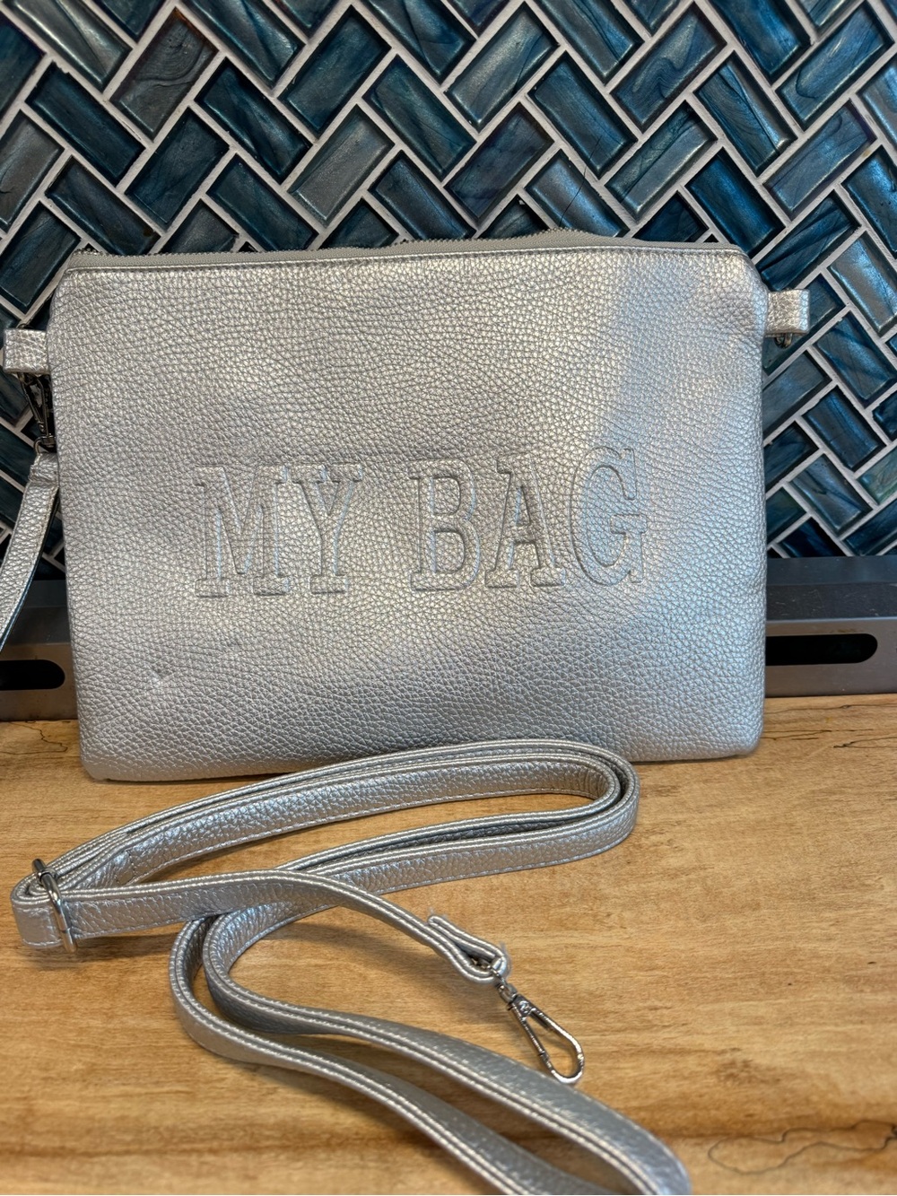 torrid Metallic Silver Embossed Crossbody Bag